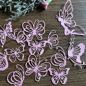 Die Cuts Butterfly Paper, Set of 13pcs, Butterfly Floral Paper, Journal Junk, Journal Supply, Embellishment, Butterfly Paper, Handmade,