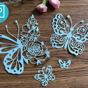 Die Cuts Schmetterlinge, Bundle-Set 12, Schmetterling Decor, Schmetterling Konfetti, Journal Junk, Journal Zubehör, Verzierung, Vintage Ephemera,