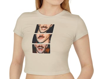 Top corto da donna Dom Dolla, maglietta con tema musica house