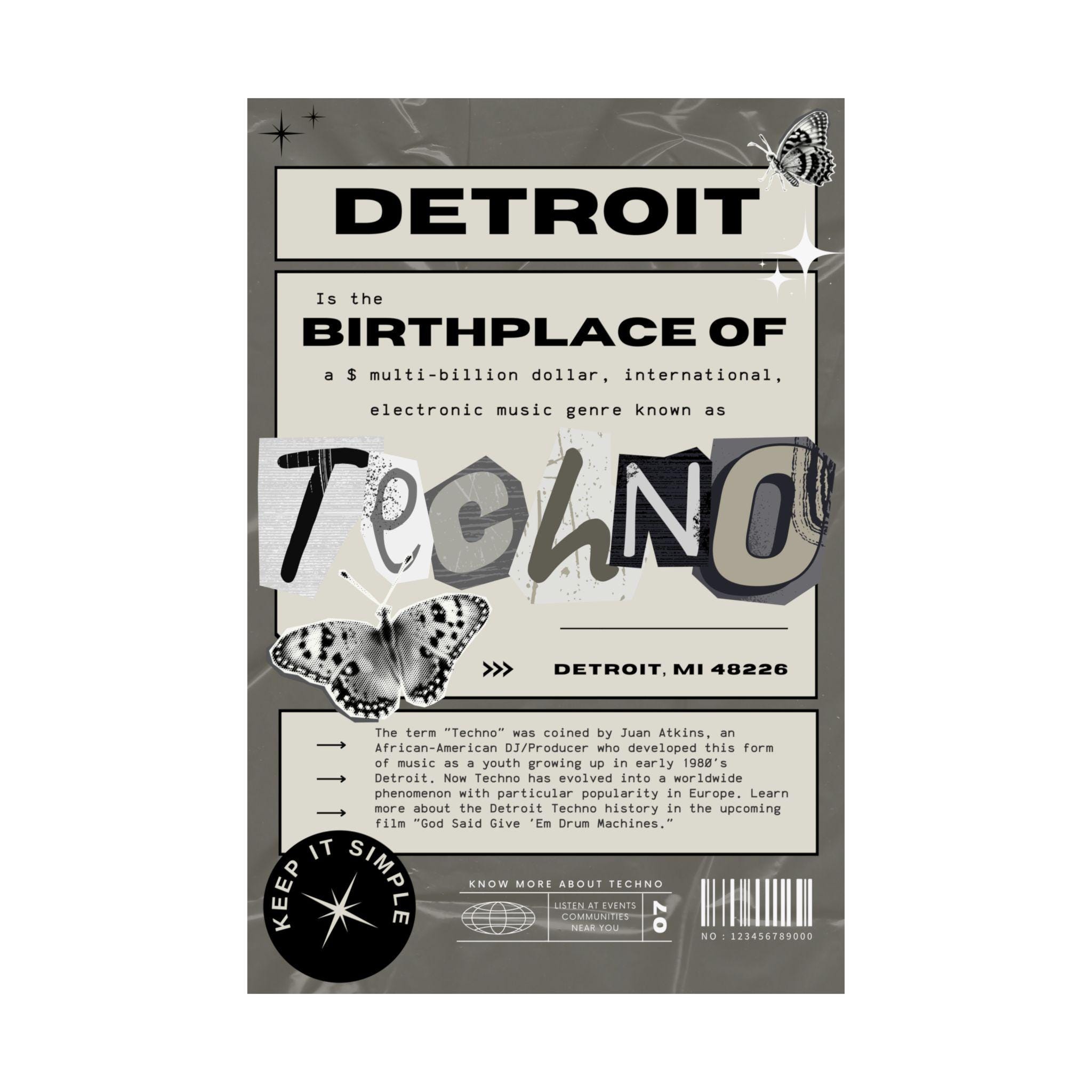 Detroit Techno Music Poster: Museum-grade Archival Print - Etsy