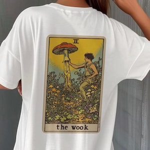 Camisa wook, camisa de cartas del tarot, ropa wook unisex, wook hombres, camiseta wook, camisa de festival, carta del tarot