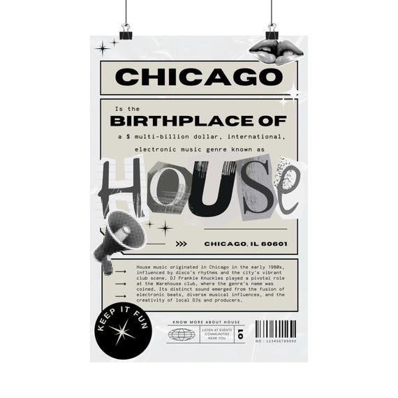 CHICAGO HOUSE MUSIC（シカゴ・ハウス・ミュージック）ロゴTシャツ/ハウス/クラブ/ダンス/DJ/ネイビー/Lサイズ シカゴ・ハウスを完全網羅した決定版ディスクガイドがリリース