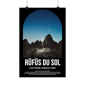 Rufus Du Sol Poster, House Music Poster, Rufus Du Sol Joshua Tree Poster, House Music Wall Art, Dorm Posters, Apartment decor