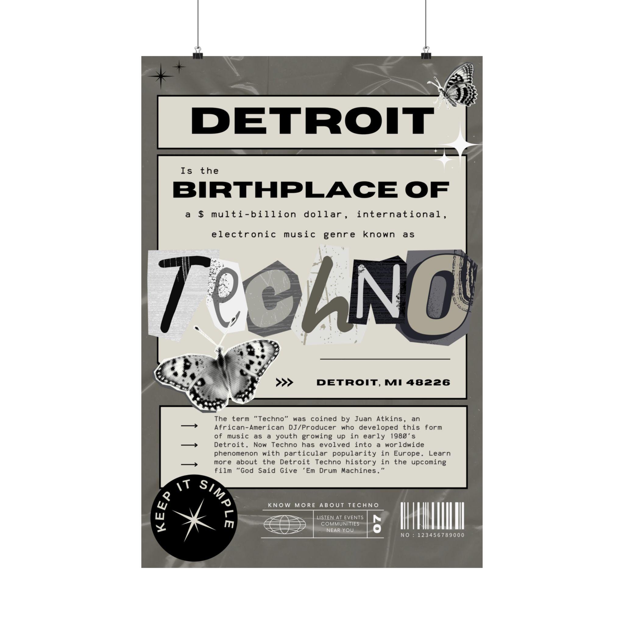 Detroit Techno Music Poster: Museum-grade Archival Print - Etsy