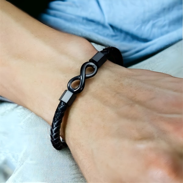 Bracelet infini To My Man, bracelet signature écriture gravée, bijoux personnalisés.