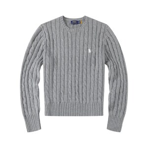 Pull en tricot torsadé Ralph Lauren, élégant et chaud, col rond, manches longues, pull unisexe, col rond, col en V, idées cadeaux pour homme et femme image 5