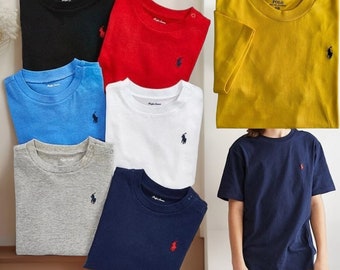 Ralph Lauren T-shirt à col rond pour hommes, coupe slim personnalisée, manches courtes, t-shirt d'été, t-shirt d'été, chemises d'été pour hommes