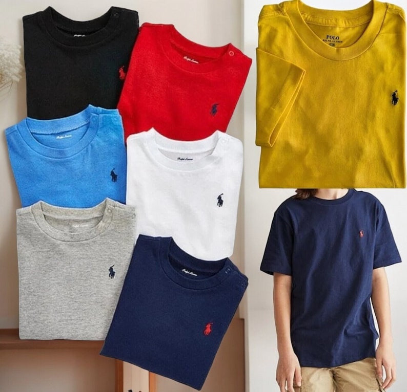 Ralph Lauren Herren Rundhals T-Shirt Benutzerdefinierte Slim Fit Style Kurzarm Sommer T-Shirt Tops Sommer T-Shirt Sommer Shirts für Männer Bild 7