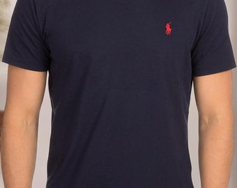 Ralph Lauren Heren T-shirt met ronde hals, aangepaste slanke pasvorm, zomer-T-shirt met korte mouwen, zomer-T-shirt, zomershirts voor heren