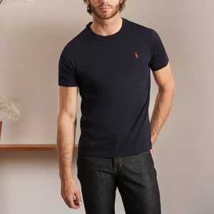 Ralph Lauren Herren-T-Shirt mit Rundhalsausschnitt, maßgeschneiderter Slim-Fit-Stil, kurzärmlig, Sommer-T-Shirt, Sommer-T-Shirt, Sommer-T-Shirt für Herren Bild 3