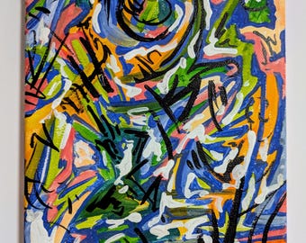 Original Abstract Acrylic Painting 8x10 #3