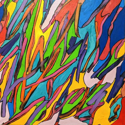 オリジナル抽象アクリル絵画 8x10 #8 - Etsy 日本