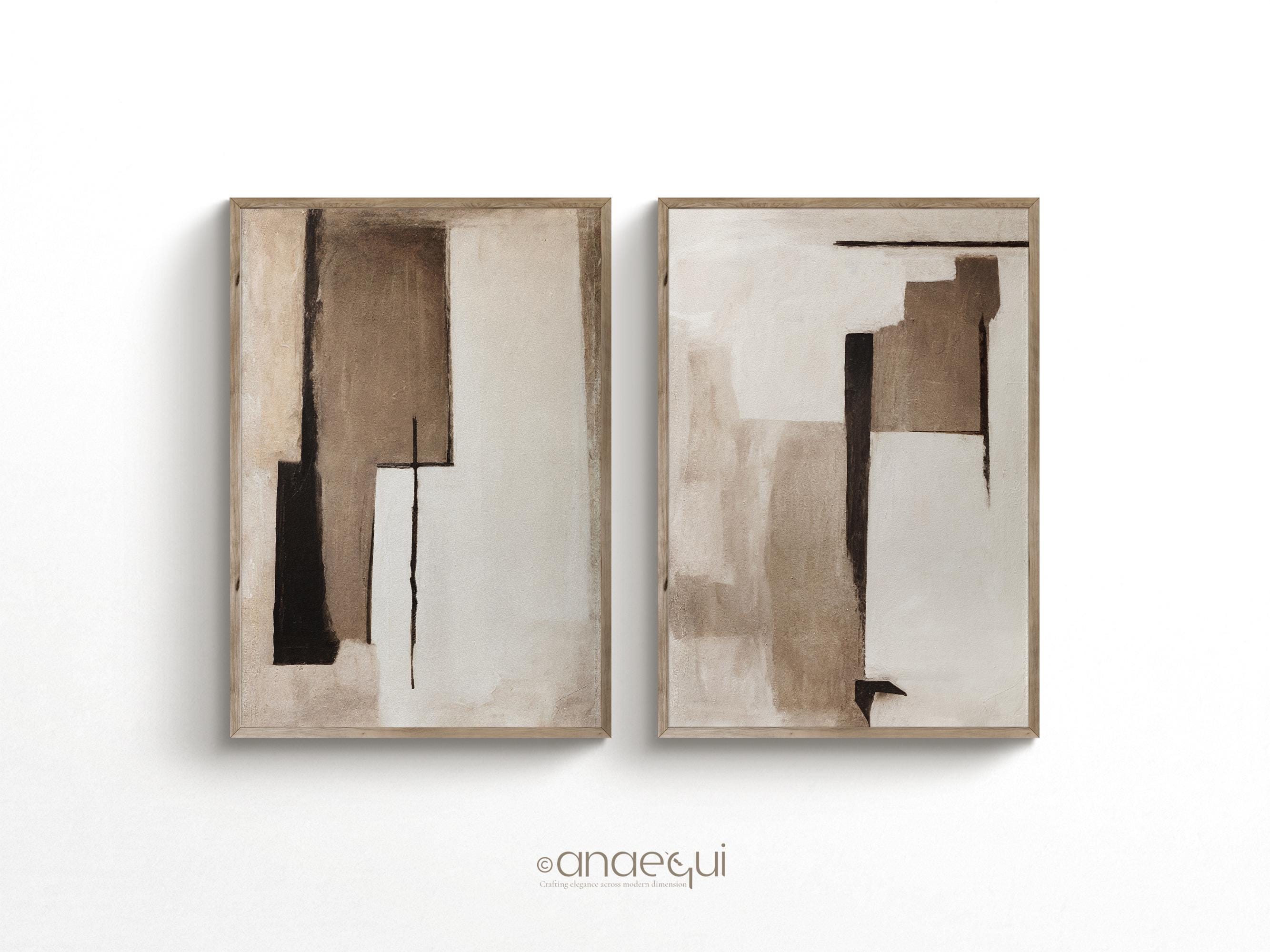 Modern Neutral Wabi Sabi Wall Art | Organic Earthy Abstract Art ...