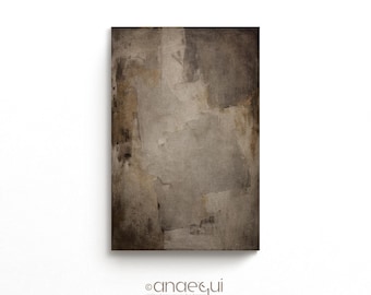 Earthy Abstract Wabi Sabi Art Print, Beige Taupe Brown (Digital Download)