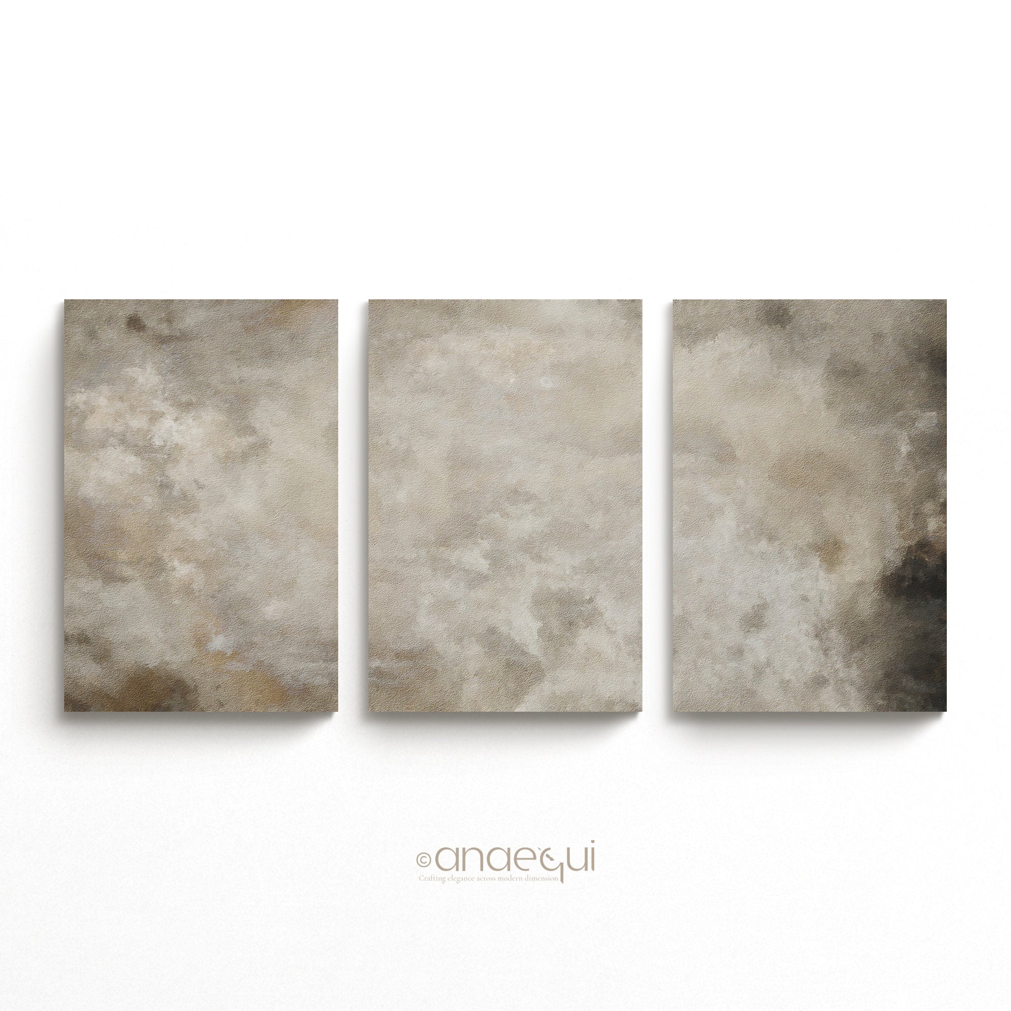 Modern Abstract Wabi Sabi Wall Art | Set of 3 | Organic Earthy Tones ...