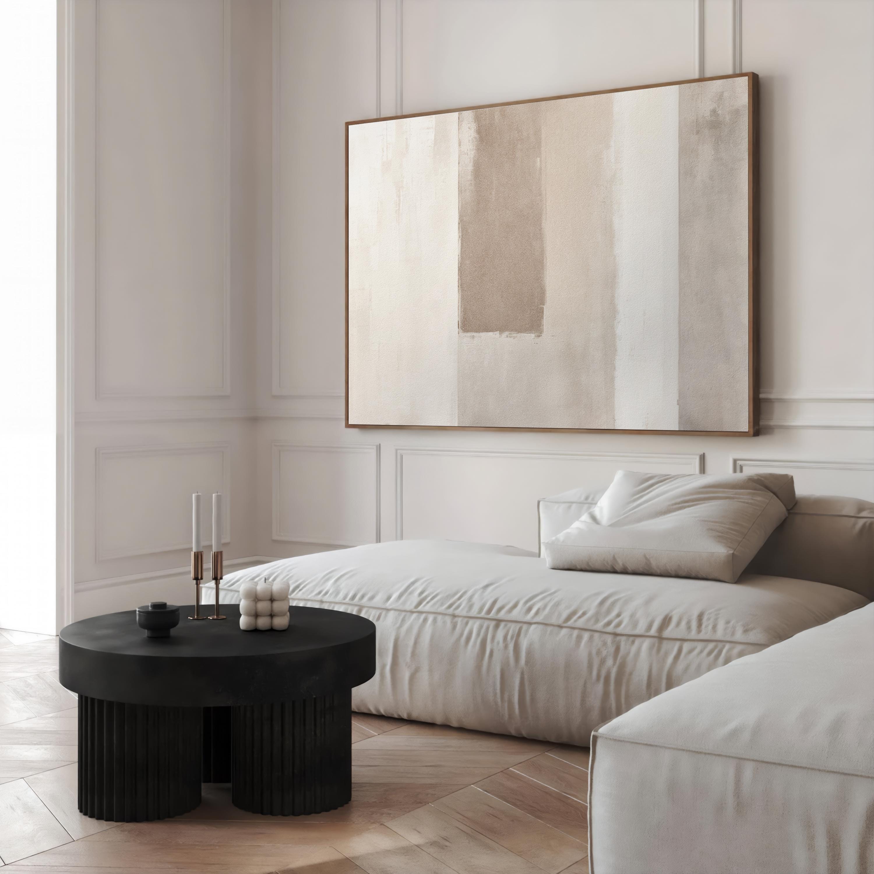 Neutral Wabi Sabi Abstract Art Print | Japandi Home Decor (digital ...