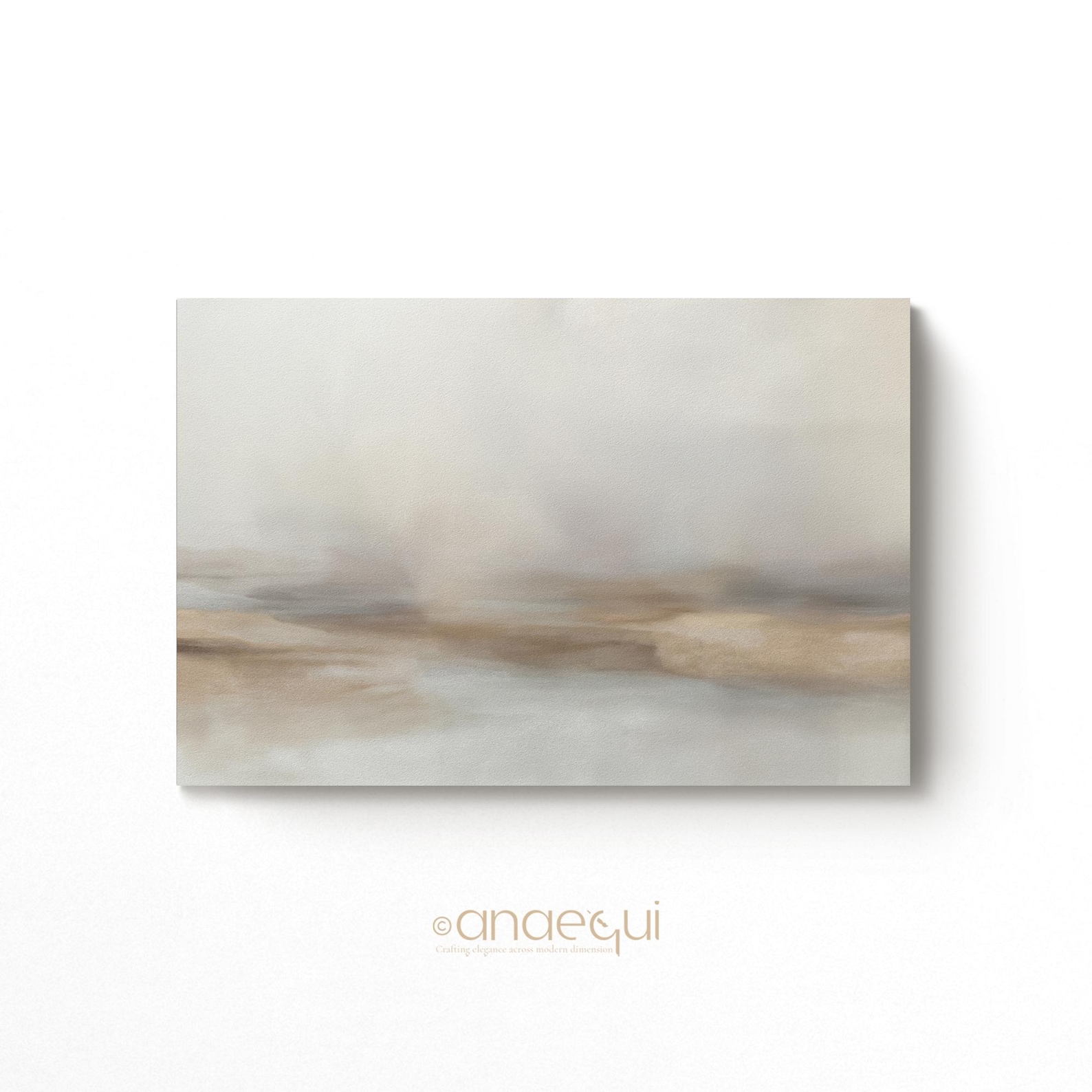 Muted Abstract Landscape Art Print, Serene Earthy Tones (digital ...