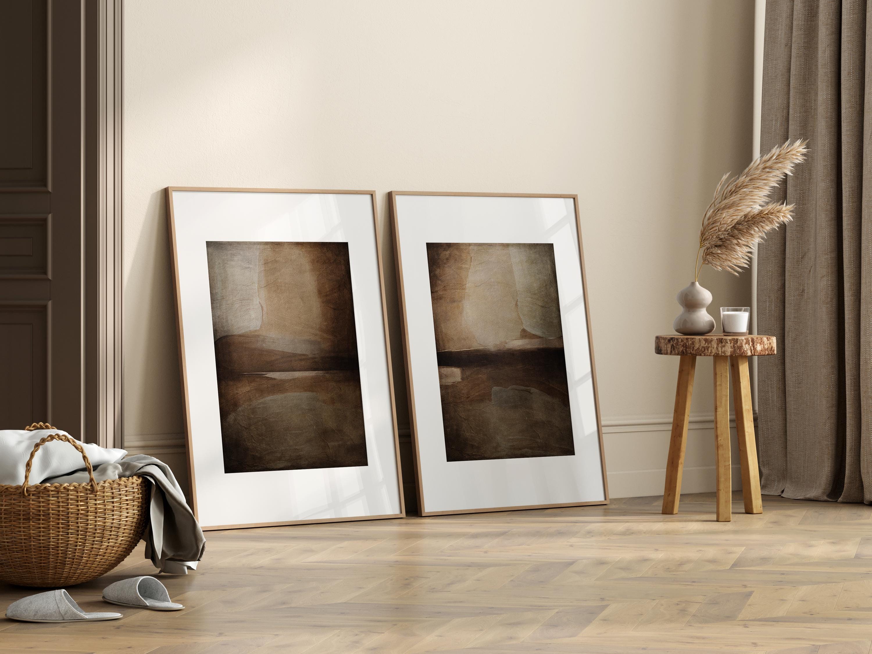 Wabi Sabi Earth Tone Art Print Set | Abstract Minimalist Japandi Wall ...