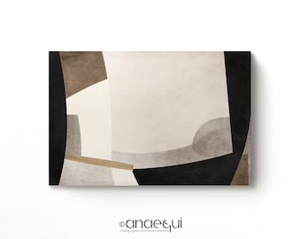 Wabi Sabi Wall Art | Neutral Abstract Print, Japandi Decor (Digital Download)