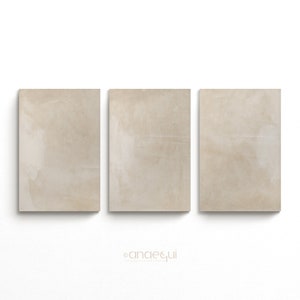 Wabi Sabi Wall Art Set of 3 Neutral Abstract Art Print, Modern Minimalist Decor, Printable Simple Beige Abstract Wall Art, Japandi Decor