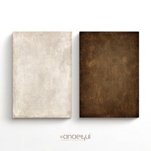 Wabi Sabi Wall Art Prints | Set of Two | Printable Abstract Textured | Cream & Brown Earthy Color Palette | Modern Apartment Decor Aesthetic