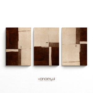 Wabi-Sabi Wall Art Set of 3 Earthy Tones Textured Prints, Modern Abstract Printable Wabi-Sabi Decor, Instant Downloadable Gift For Art Lover