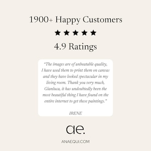 May include: A cream-colored graphic with the text "1900+ Happy Customers" and "4.9 Ratings" above a customer review. The review is in a white box and includes a customer's name and website address.