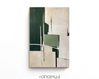 Sage Green Abstract Print | Neutral Wabi Sabi Wall Art (Digital Download)