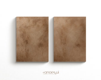Wabi Sabi Wall Art Set, Neutral Terrakotta Abstrakt (Digitaler Download)