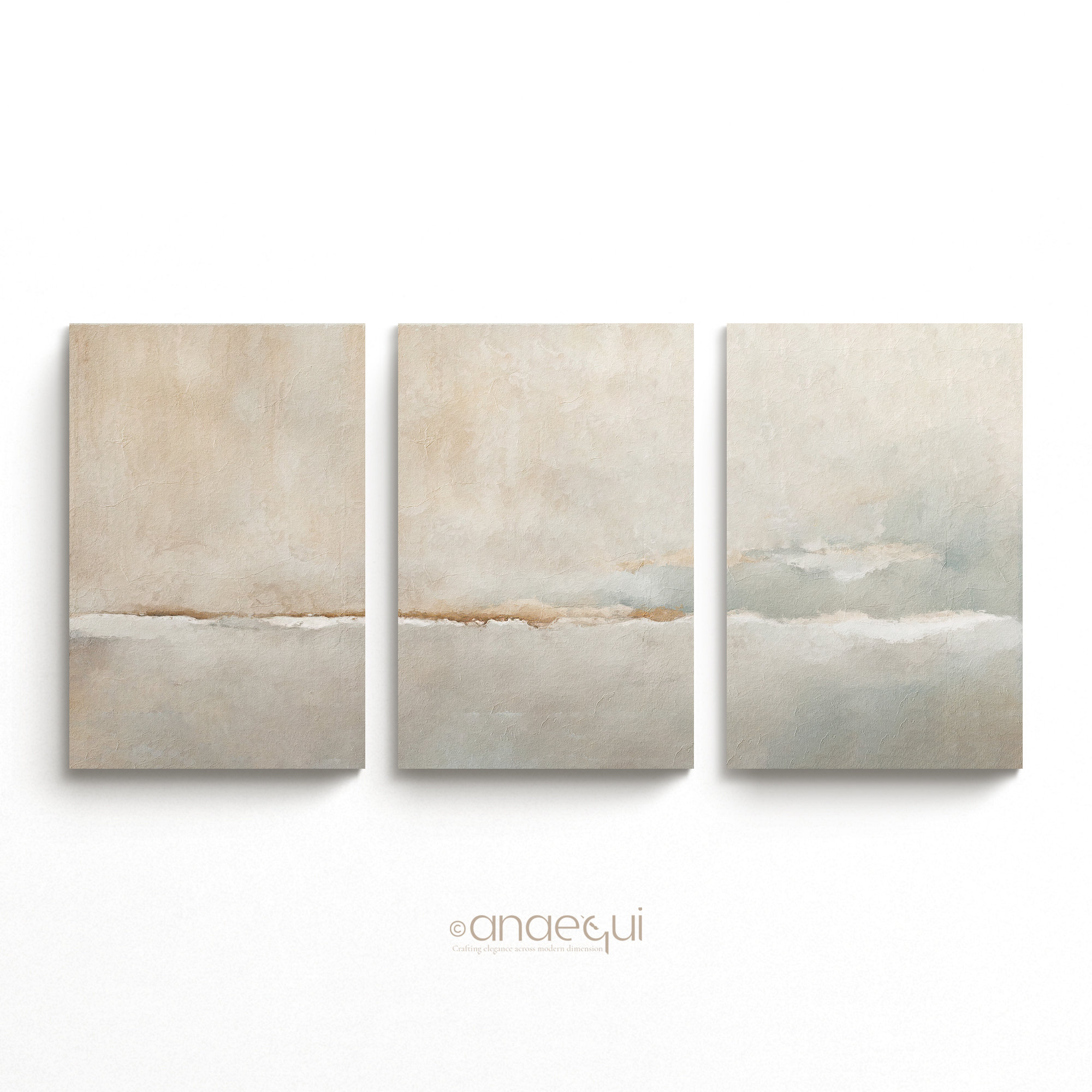 Set of 3 Printable Modern Abstract Art Print,Neutral Gallery Wall Set,Beige and Muted Cream Tone,Modernist Wall Art,Serene Living Room Decor