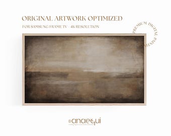 Samsung Frame Tv Artwork | Modern Wabi Sabi Japandi Art | Brown Beige Textured Abstract Art | Digital Art For Smart Frame Tv 4K