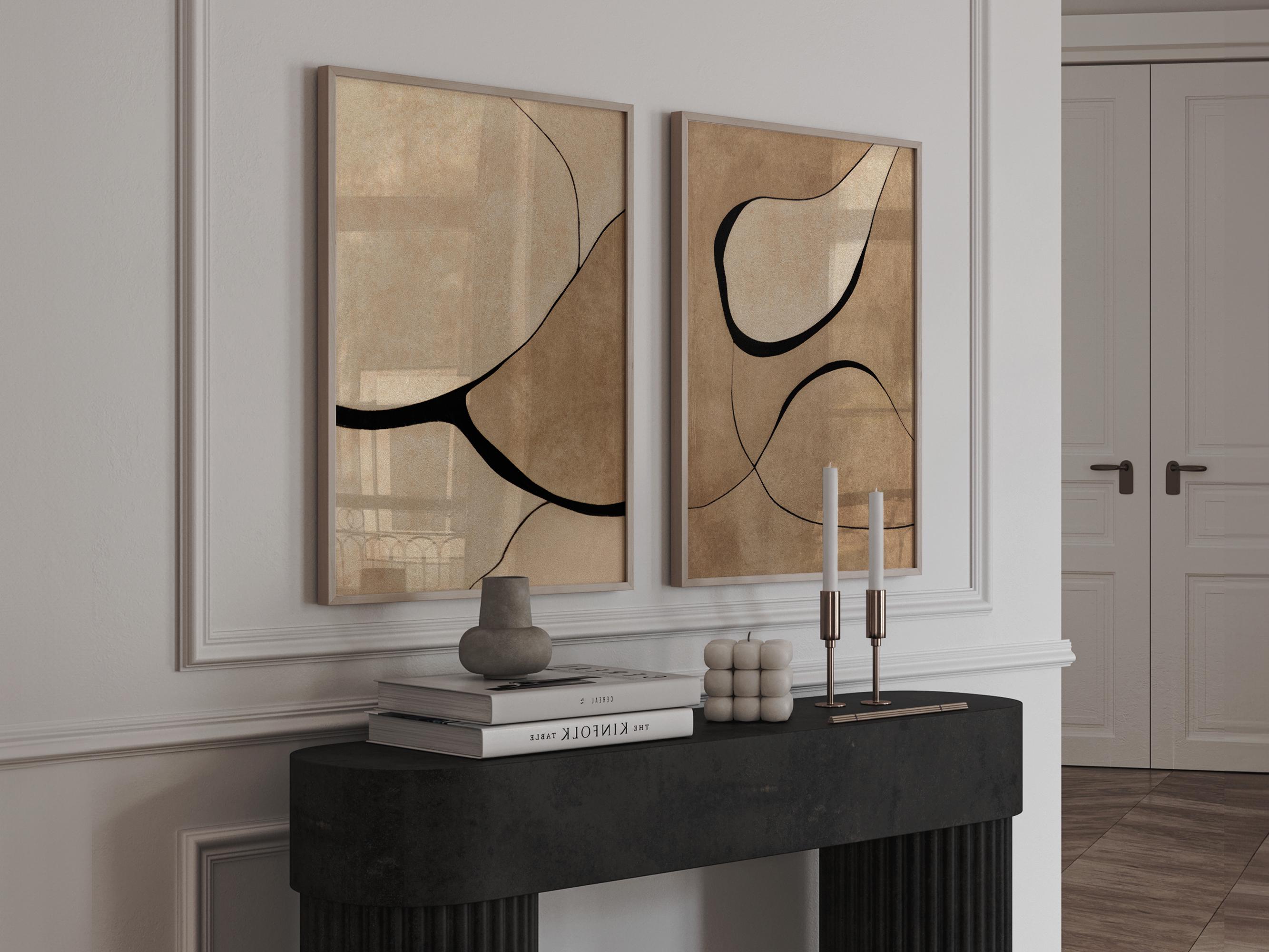 Photo inspiration: Fresh Look at Minimalist Wabi Sabi Digital Paintings Set Of Two Prints Organic