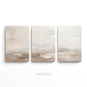 Modern Abstract Printable Wall Art Set of 3, Textured Prints, Neutral Color Palette, Minimalist Serene Gallery Wall, Modernist Home Decor