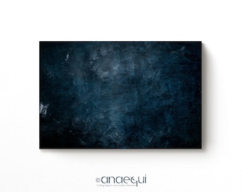 Deep Blue Abstract Art Print | Wabi Sabi Japandi Decor (Digital Download)