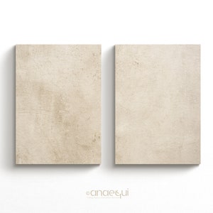Wabi Sabi Wall Art Set of 2 Neutral Abstract Art Print, Modern Minimalist Decor, Printable Simple Beige Abstract Wall Art, Japandi Decor
