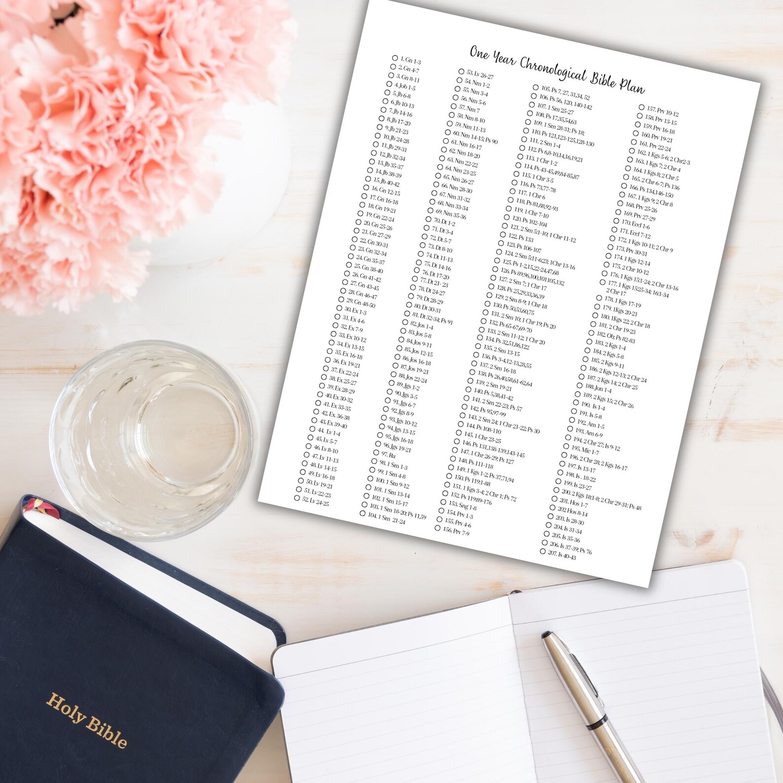 Chronological Bible Reading Plan Tracker Digital Download Read the ...