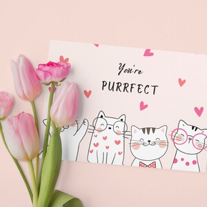 You're Puurrfect-wenskaarten, Think of You-cadeaudoos - Mis je cadeau, bedankje, vriend cadeau, stuur een cadeau, cadeau denken aan je
