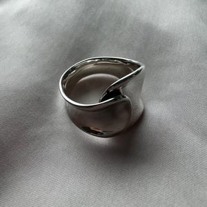 Sterlingzilver 925 ring glanzend glanzend omvangrijk bezoedelen gratis unisex verstelbare aanpasbare cadeauset voor haar geschenkdoos voor hem rock punk stijl