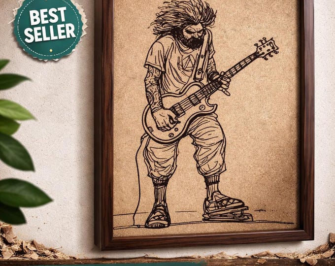 Rock and Roll Rebel Engraved Wall Art