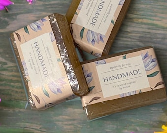 Sheabutter & Kolloidseife mit Haferflocken. Alle natürlichen Zutaten.