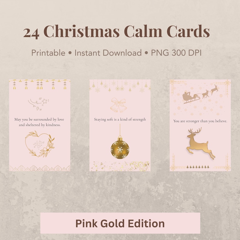Christmas Affirmation Cards • Printable Holiday Calm Quotes (digital ...