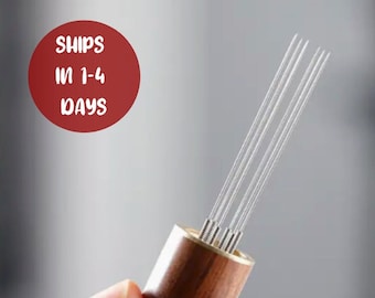 Espresso Coffee Stirrer Distributor Needle Stainless Steel Coffee Powder Tamper Wood Tool Coffee Stirring Barista Accessories