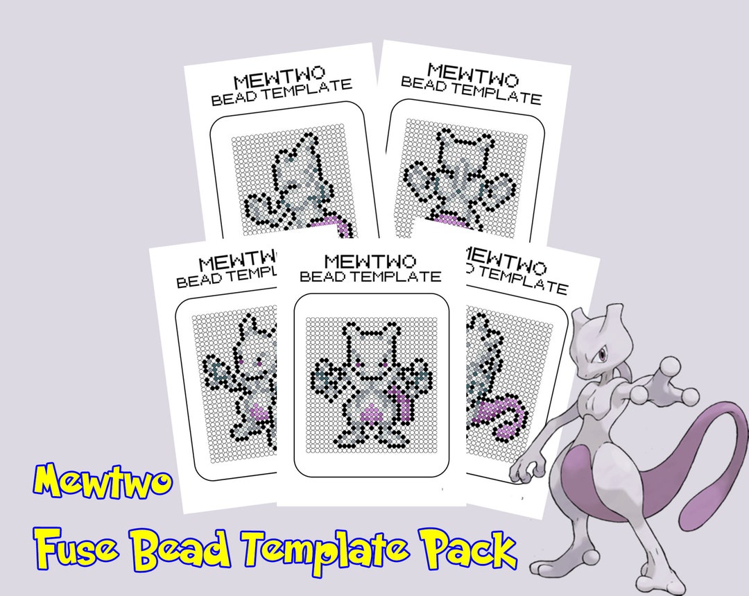 Mewtwo Printable Fuse Bead Pattern Etsy
