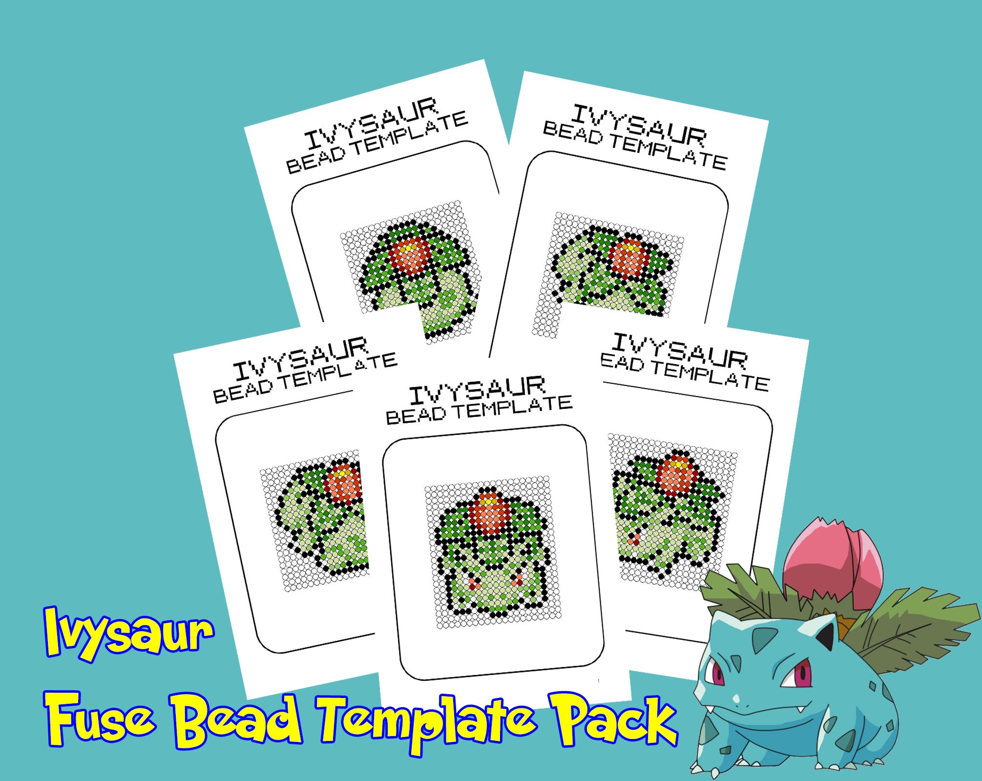 Ivysaur Printable Fuse Bead Pattern - Etsy