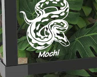 Ball Python Custom Name Terrarium Decal or Laptop Sticker