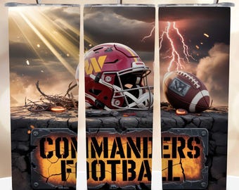 Football Helmet Tumbler Wrap | 20oz Skinny Tumbler PNG | Game Day Sports Sublimation Design | Lightning & Helmet | Digital Download