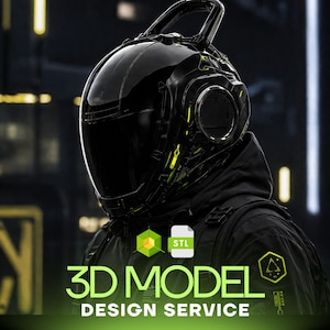 Custom 3D Helmet Model Design Service, 3D Printable STL File for Cosplay Mask, Sci-Fi Props & Professional 3D Printing Design