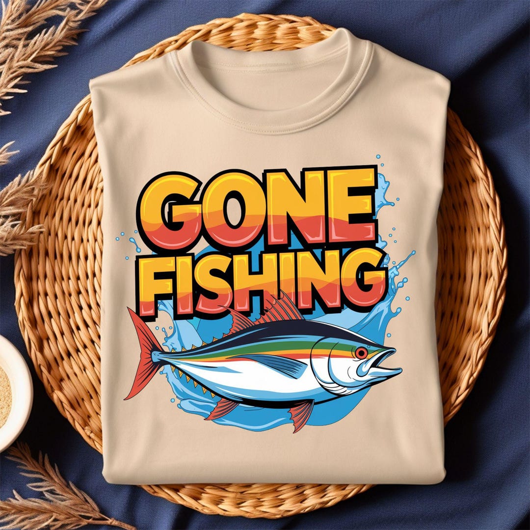 Gone Fishing Sublimation PNG, Fishing Man, Camp Lake, Father's Day ...