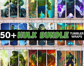 50+ Super Hero Tumbler Wraps Bundle, Superhero Sublimation Designs, Digital Download, Green Monster Cup Wraps, PNG for 20oz Skinny Tumblers
