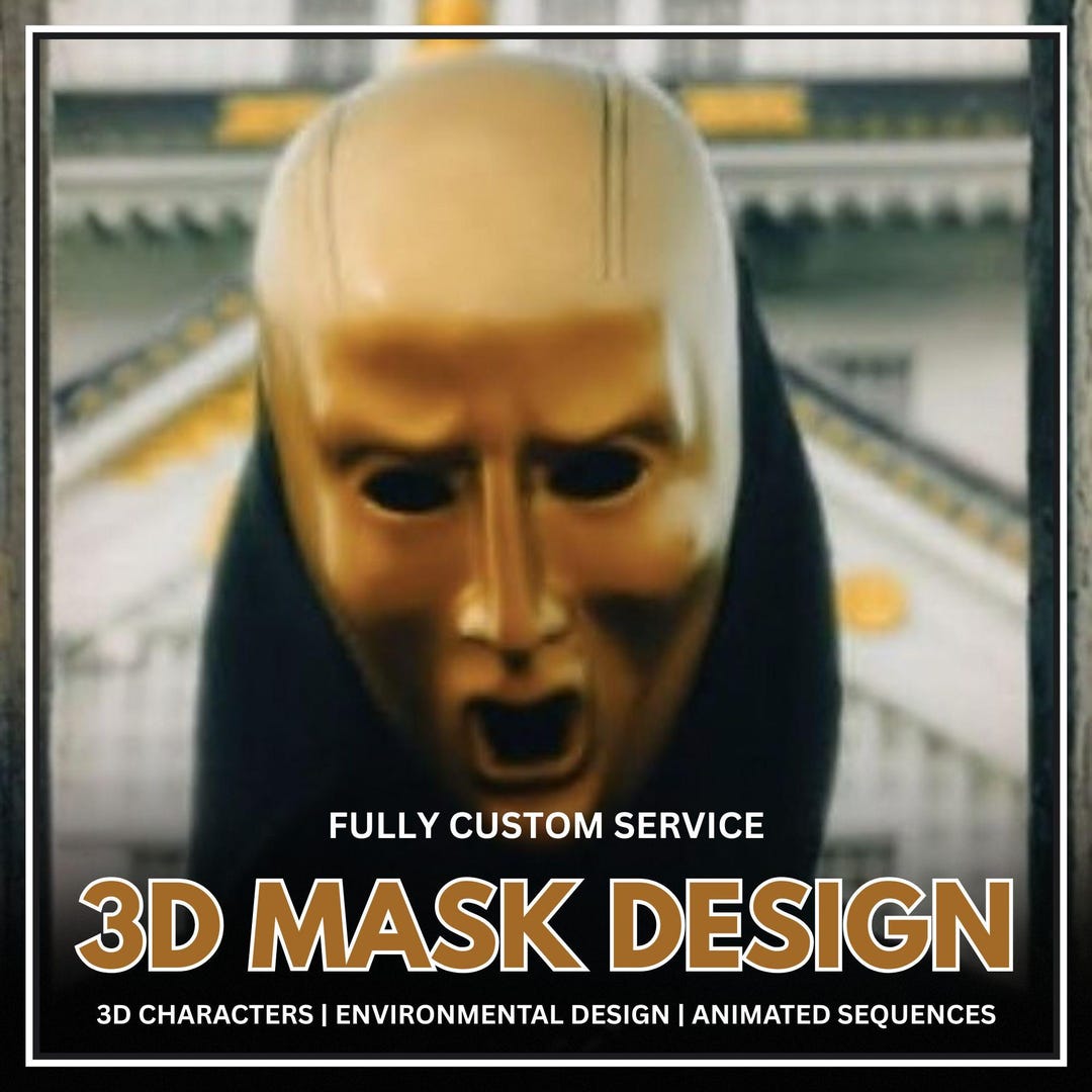 Custom 3D Mask Design Service , Personalized 3D Art, High Detail ...
